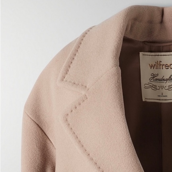 Aritzia Wilfred Rocco Wool Coat Dovetail Taupe - Picture 2 of 10